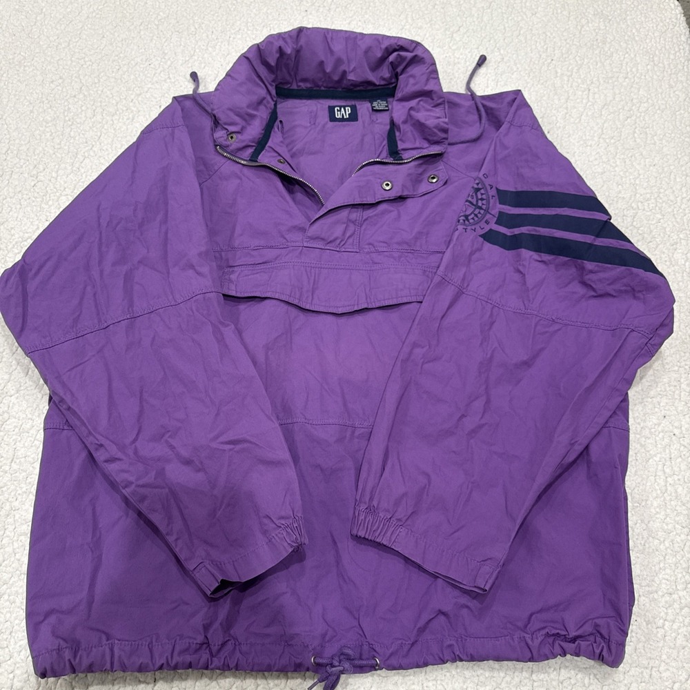 VTG Gap  1/4 zip kangaroo pouch Parka  pullover JACKET  Vintage  1990s men's XL